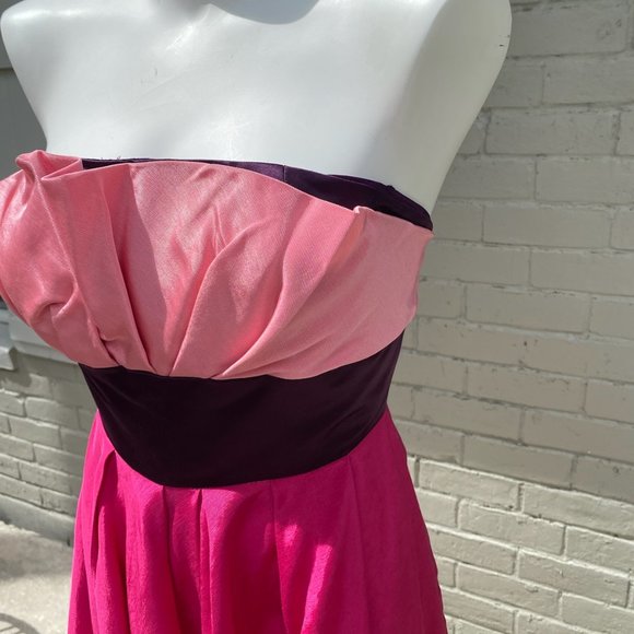 Vivienne Tam Vintage Strapless Pink Purple Dress - Picture 4 of 11